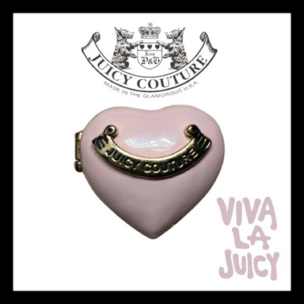 Vintage Juicy Couture Pink Ceramic Heart Trinket Box